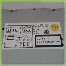 Infotainment VOLKSWAGEN GOLF 5K/AJ 2.0 TDI 1K0035186AA 2008 2012 BLAUPUNKT 7647201360