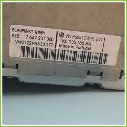 Infotainment VOLKSWAGEN GOLF 5K/AJ 2.0 TDI 1K0035186AA 2008 2012 BLAUPUNKT 7647201360