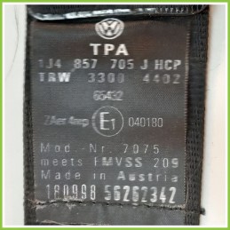 Cintura di Sicurezza Anteriore Sinistro SX (Lato Guida) VOLKSWAGEN GOLF 1J 1J4857705R 1997 2006 TRW 00064684