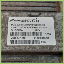 Centralina Motore Iniezione ECU MAGNETI MARELLI MJD6JF.M4 FIAT IDEA 4D/2S 1.3 16V 51775013 2003 2012
