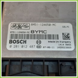 Centralina Motore Iniezione ECU BOSCH 0281012487 FORD C-MAX CB3 1.6 8M51-12A650-MC 2007 2011