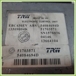 Centralina ABS Modulo Pompa TRW EBC430EV 51703571 LANCIA YPSILON TE Originale Usato