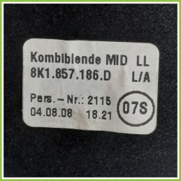 Cover Plancia Cruscotto Superiore AUDI A4 8K 2.0 TDI 8K1857186DR66 2007 2013
