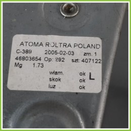 Alzacristalli Alzavetro Manuale Posteriore Sinistro SX FIAT PANDA 2Q 46803654 2003 2010