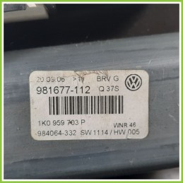 Alzacristalli Alzavetro Elettrico Posteriore Sinistro SX VOLKSWAGEN PASSAT 3C 3C4839755H 2005 2010 BROSE 980961-107