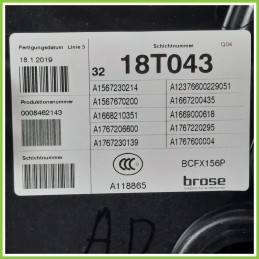 Alzacristalli Alzavetro Elettrico Anteriore Destro DX MERCEDES-BENZ Classe GLA X156 A1767206600 2017 2020 BROSE BCFX156P