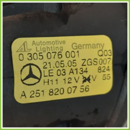 Faro Fanale Fendinebbia Anteriore Sinistro SX AUTOMOTIVE LIGHTING 0305076001 MERCEDES-BENZ Classe B T245 A2518200756 Usato