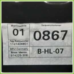 Alzacristalli Alzavetro Elettrico Posteriore Sinistro SX VOLKSWAGEN PASSAT 36 3AA839755 2010 2014 BROSE 929912102