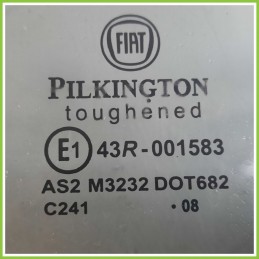 Cristallo Laterale Scendente Anteriore Sinistro SX FIAT 500 3P 3 Porte 52108393 2007 2015 PILKINGTON