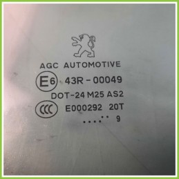 Cristallo Laterale Scendente Posteriore Sinistro SX PEUGEOT 308 5 Porte 9203JK 2007 2014