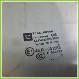 Cristallo Laterale Scendente Posteriore Sinistro SX OPEL ASTRA P10 5 Porte 13265823 2009 2015 PILKINGTON