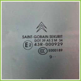 Cristallo Laterale Scendente Anteriore Sinistro SX CITROEN C4 5 Porte 9201P0 2004 2010 SAINT-GOBAIN