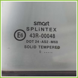 Cristallo Laterale Fisso Posteriore Sinistro SX SMART COUPE C450 3 Porte 651V013 1998 2004 SPLINTEX