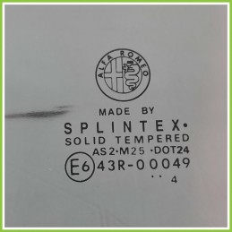 Cristallo Laterale Scendente Anteriore Sinistro SX ALFA ROMEO 166 W9 4 Porte 60621439 2003 2006 SPLINTEX