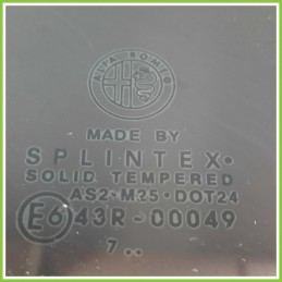 Cristallo Laterale Scendente Posteriore Sinistro SX ALFA ROMEO 159 X3/X9 5 Porte 60697072 2005 2013 SPLINTEX