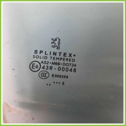 Cristallo Laterale Scendente Anteriore Destro DX PEUGEOT 307 5 Porte 9202F3 2001 2006 SPLINTEX