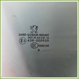 Cristallo Laterale Scendente Posteriore Destro DX PEUGEOT 308 5 Porte 9204P5 2007 2014 SAINT-GOBAIN