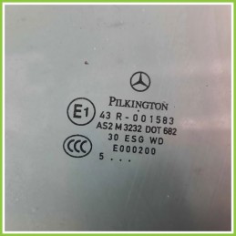 Cristallo Laterale Scendente Posteriore Destro DX MERCEDES-BENZ Classe A W/C169 5 Porte A1697350210 2004 2013 PILKINGTON