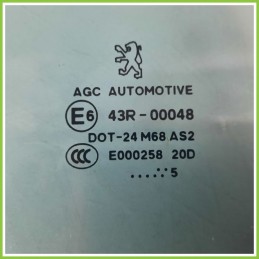 Cristallo Laterale Scendente Posteriore Destro DX PEUGEOT 307 5 Porte 9204H7 2001 2006