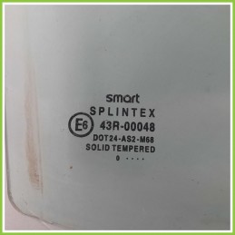 Cristallo Laterale Scendente Anteriore Destro DX SMART COUPE C450 3 Porte 43R00048 1998 2004 SPLINTEX