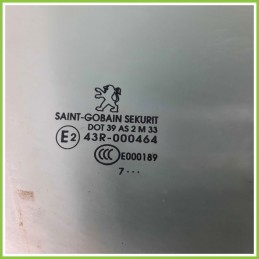Cristallo Laterale Scendente Anteriore Destro DX PEUGEOT 207 3 Porte 9202H2 2006 2009 SAINT-GOBAIN