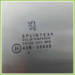 Cristallo Laterale Scendente Posteriore Sinistro SX PEUGEOT 307 5 Porte 9203FH 2001 2006 SPLINTEX