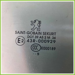 Cristallo Laterale Scendente Anteriore Destro DX PEUGEOT 308 5 Porte 9202K5 2007 2014 SAINT-GOBAIN