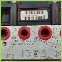 Centralina ABS Modulo Pompa BOSCH 0265800495 0265231672 FIAT IDEA 4D/2S Originale Usato