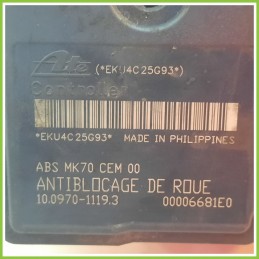 Centralina ABS Modulo Pompa ATE 10.0970-1119.3 10.0207-0037.4 CITROEN C3 1a Serie Originale Usato