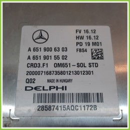 Centralina Motore Iniezione ECU DELPHI Q02 MERCEDES-BENZ Classe GLA X156 A6519006303 2017 2020