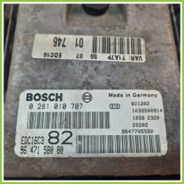 Centralina Motore Iniezione ECU BOSCH 0281010707 PEUGEOT 206 1.4 9647785580 1998 2009