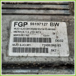 Centralina Motore Iniezione ECU MAGNETI MARELLI MJD6JO.M1 OPEL MERIVA X03 1.3 55197127 2003 2010