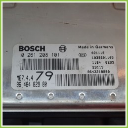 Centralina Motore Iniezione ECU BOSCH 0261208101 PEUGEOT 206 1.6 16V 9648482980 1998 2009