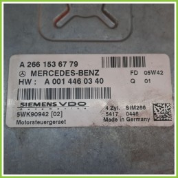 Centralina Motore Iniezione ECU SIEMENS 5WK90942 MERCEDES-BENZ Classe A W/C169 A2661536779 2004 2013