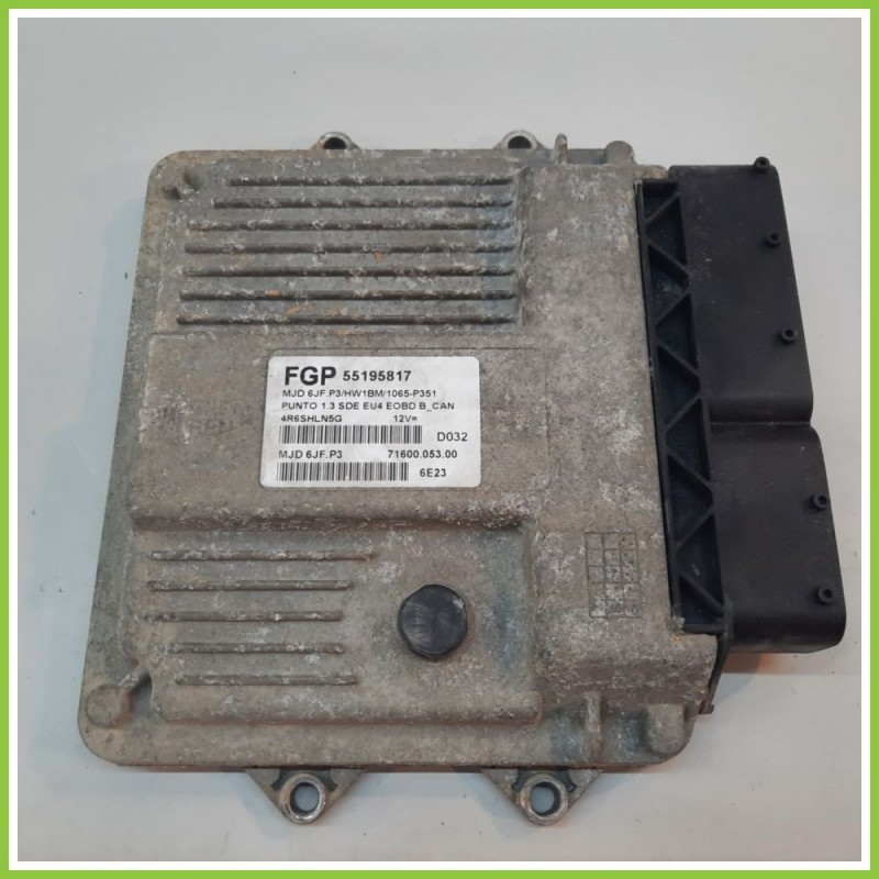 Centralina Motore Iniezione ECU MAGNETI MARELLI MJD6JF.P3 FIAT PUNTO VAN 2U 1.3 16V 55195817 2003 2011