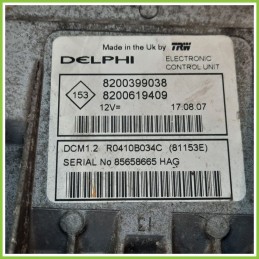 Centralina Motore Iniezione ECU DELPHI DCM1.2 NISSAN NOTE E11E 1.5 dCi 8200399038 2006 2013