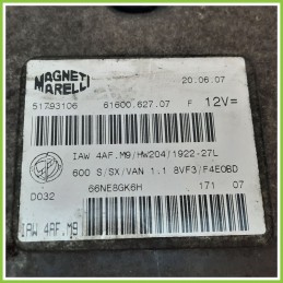 Centralina Motore Iniezione ECU MAGNETI MARELLI IAW4AF.M9 FIAT 600 1.1 51793106 2005 2011