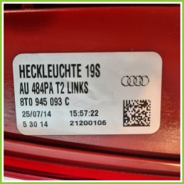 Fanale Fanalino Posteriore Sinistro SX AUTOMOTIVE LIGHTING 21200106 AUDI A5/S5 8T 8T0945093C Usato