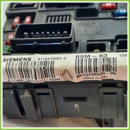 Body Computer Centralina Modulo BCM BSI SIEMENS S1184470003G CITROEN C3 1a Serie 1.4 9643498880 2002 2005