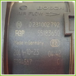 Debimetro Misuratore Massa Aria BOSCH 0231002792 FIAT GRANDE PUNTO 2Y 1.3 MJT 5583650 2005 2008