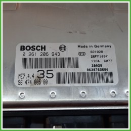 Centralina Motore Iniezione ECU BOSCH 0261206943 PEUGEOT 307 1.6 16V 80kw 9647480580 2001 2006