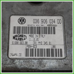 Centralina Motore Iniezione ECU MAGNETI MARELLI UAW4MV.DD VOLKSWAGEN POLO 9N 1.4 16V 55kw 036906034DD 2001 2005