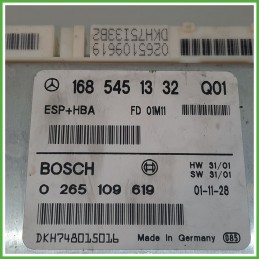 Centralina Controllo Elettronico Stabilita ESP+HBA BOSCH 0265109619 MERCEDES-BENZ Classe A W168 CDI 1685451321 2001 2004