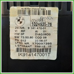 Quadro strumenti contachilometri tachimetro JOHNSON CONTROLS 1024935-76 BMW Serie 1 E81/E87 9141470-01