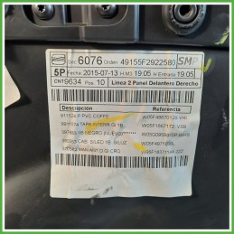 Rivestimento Porta Anteriore Destro DX SEAT LEON 1.6 TDI 5F4867012AVDI 2012 2017