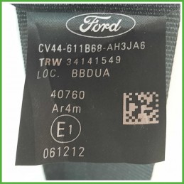 Cintura di Sicurezza Posteriore Destro DX (Lato Passeggero) FORD KUGA 2.0 TDCI 1913679 2012 2016 TRW 34141549