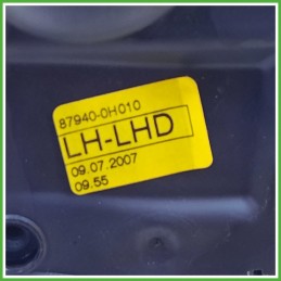 Specchio Specchietto Retrovisore Sinistro SX GRIGIO SCURO PEUGEOT 107 2005 2014 MAGNA 013775 Originale Usato