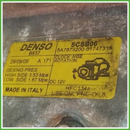 Compressore Clima AC Aria Condizionata DENSO SCSB06 FIAT 500 3P 51747318