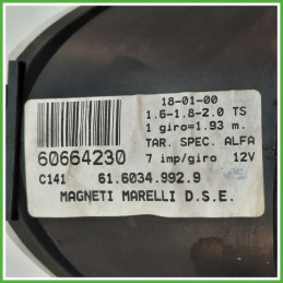Quadro strumenti contachilometri tachimetro MAGNETI MARELLI 61.6034.992.9 ALFA ROMEO 156 1a Serie 1.8 16V Twin Spark 60664230