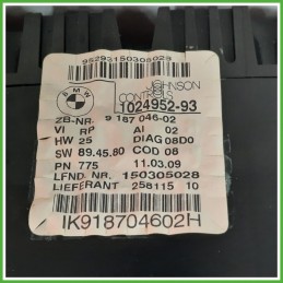 Quadro strumenti contachilometri tachimetro JOHNSON CONTROLS 1024952-93 BMW Serie 1 E81/E87 9187046-02